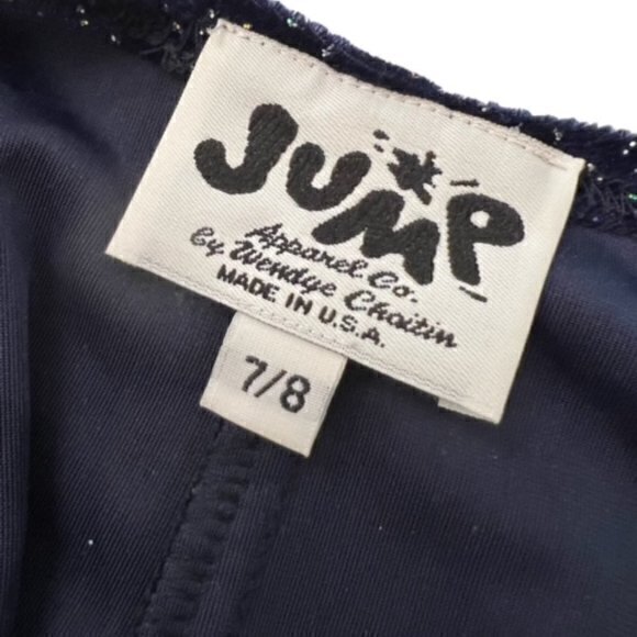 Jump Apparel by Wendye Chaitin Velvet Gown Dress Size 7/8 Blue Multi Glitter USA - Picture 11 of 12